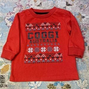 Little Boys Coogi Australia Red Long Sleeve Shirt Size 18M